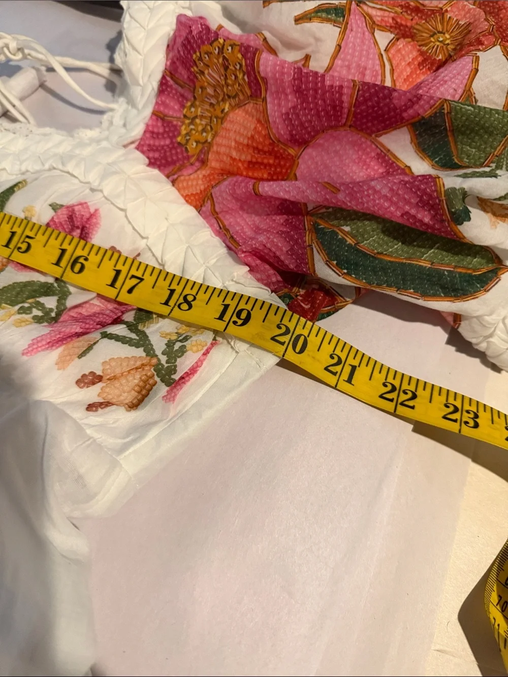 Farm Rio Summer Fruit Off-White Organic Cotton Blouse (NWT) size Large
